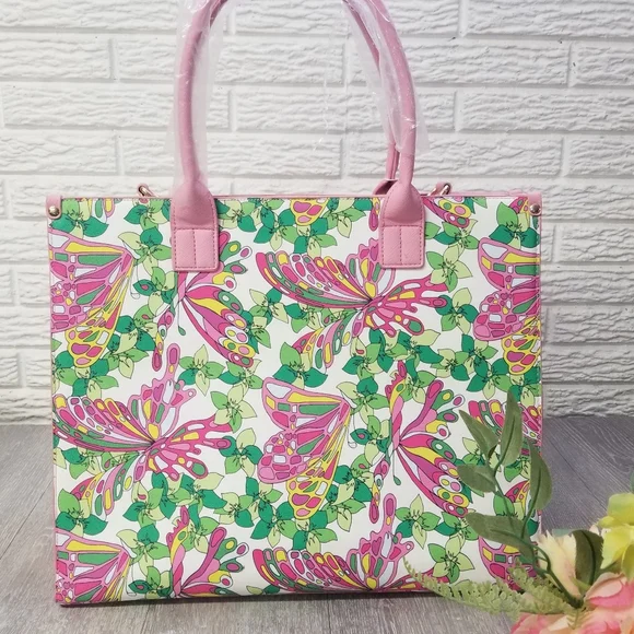 Trina Turk🦋 Butterfly Stripe Tote - Picture 3 of 14